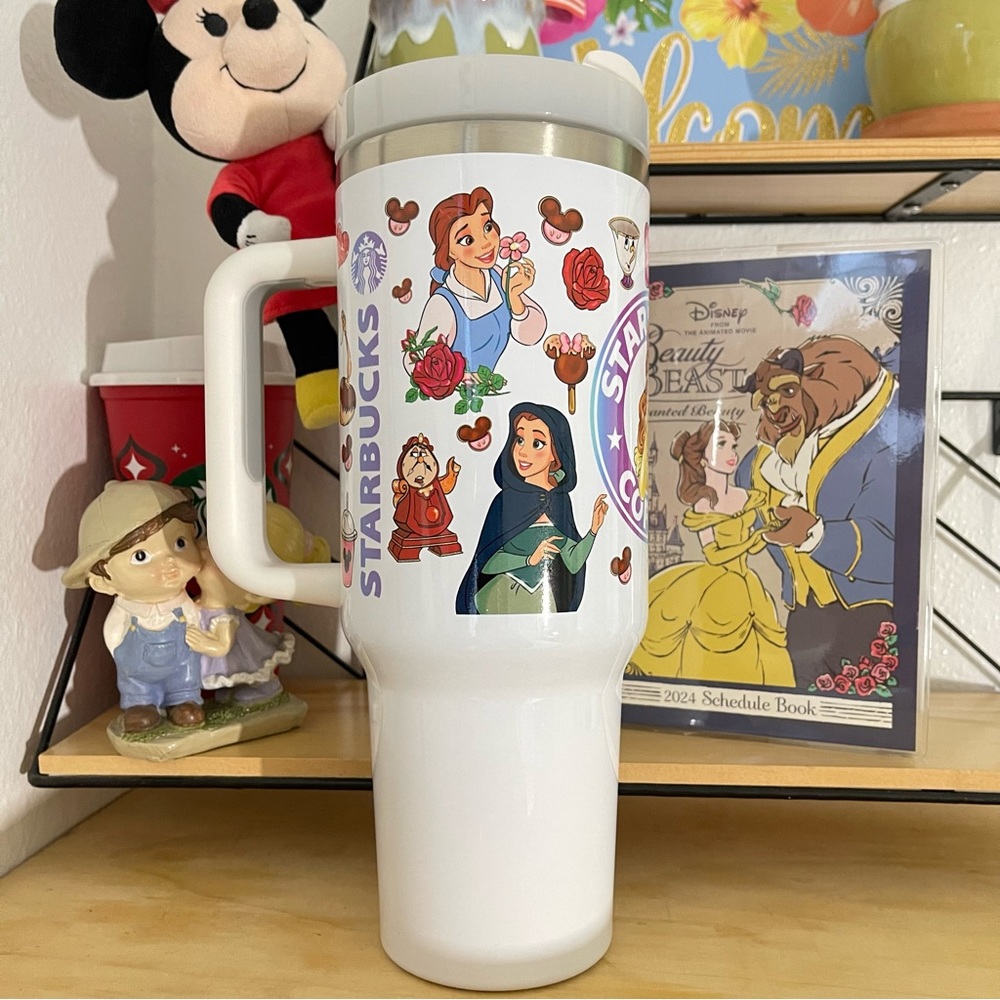 New Hand Crafted Princess Character 40oz Tumbler/keeps drinks cold and hot - Picture 4 of 4